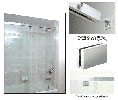 CRL CABS65CH Cabo 180 Degree Soft Slide Shower Door Sliding System w/ 65" Square Style Clamp - Polished Chrome