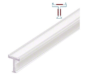 CRL EZCT10 Clear Copolymer Strip for T-Joint Junctions Where 3 Glass Panels Meet - 3/8" Tempered Glass