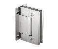 CRL H8010SA CRL Oil Dynamic Full Back Plate Wall-to-Glass Hinge, Hold Open - Satin Anodized