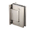 CRL H8010SN CRL Oil Dynamic Full Back Plate Wall-to-Glass Hinge, Hold Open - Satin Nickel