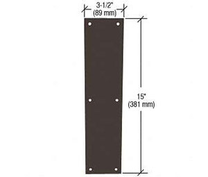 CRL M60310B Oil Rubbed Bronze Push Plate 3-1/2" x 15"