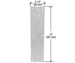 CRL M60332D Brushed Stainless Push Plate 3-1/2" x 15"