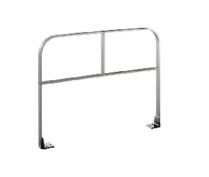 Curran CE-803 4 BL W Black Anodized Aluminum Double Curve Guide Rail 36" H x 42" L, 1/2" x 1-3/4" Extra Wide Bar - Surface Mounting