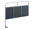 Curran CE-804 1 BL B Black Anodized Aluminum Guide Rail with Beige Kydex Panel 30" H x 36" L, 1/2" x 1-1/2" Wide Bar - Surface Mounting