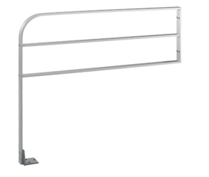 Curran CE-805 1 BL W Black Anodized Aluminum Horizontal Bar Guide Rail 30" H x 36" L, 1/2" x 1-3/4" Extra Wide Bar - Surface Mounting