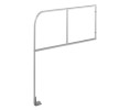 Curran CE-806 1 BL Black Anodized Aluminum Combination Rail for Bi-Fold Door Guide Rail 30" H x 36" L, 1/2" x 1-1/2" Wide Bar - Surface Mounting