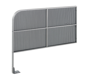 Curran CE-808-T 2 C D Clear Anodized Aluminum Guide Rail with Diamond Pattern Expanded Aluminum Panel 30" H x 42" L, 1/2" x 1-1/2" Wide Bar - Surface Mounting