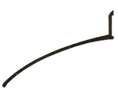 Dorbin 101D Dk. Brown Aluminum 40" Drip Cap - 2 1/2"W x 1 1/2"H