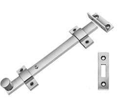 DCI 1008F US26D 8" Surface Door Bolt - Satin Chrome Plated