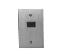 DCI 310 313 LP-12V 3" Maintained DSPST NO & NC Blue Push Button - Dark Bronze Anodized Aluminum