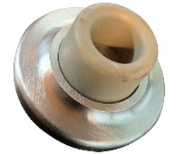 DCI 3201T US3 Cast Concave Wall Bumper - Polished Brass