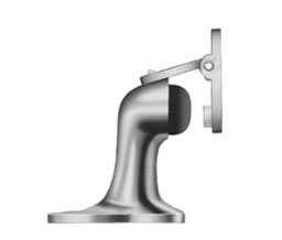  DCI 3347X US3 Floor Stop with Cast Strike and Hinged Holder - Polished Brass