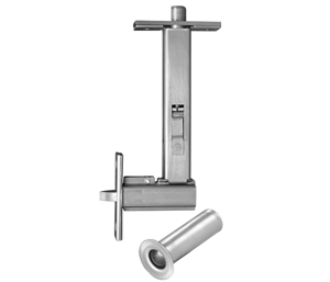 DCI 860/960/BFB US26D Universal Automatic Flush Bolt & Bottom Fire Bolt - Metal & Wood Doors - Satin Chrome