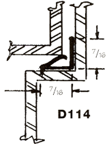 Dorbin D114 36" Brown Polyflex Head & Jamb Weatherstrip with Adhesive
