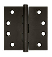 Deltana DSB4 US10WM - White Bronze Medium 4x4in Hinge-Full Mortise-Standard Weight-Plain Bearing-Brass Base