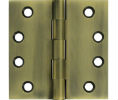 Deltana DSB4 US5 - Antique Brass 4x4in Hinge-Full Mortise-Standard Weight-Plain Bearing-Brass Base