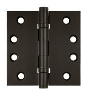 Deltana DSB4B US10B - Oil Rubbed Bronze 4x4in Hinge-Full Mortise-Standard Weight-Ball Bearing-Brass Base