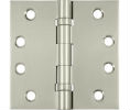 Deltana DSB4B US14 - Polished Nickel 4x4in Hinge-Full Mortise-Standard Weight-Ball Bearing-Brass Base