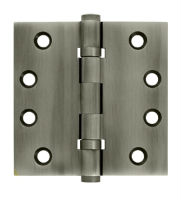 Deltana DSB4B US15A - Antique Nickel 4x4in Hinge-Full Mortise-Standard Weight-Ball Bearing-Brass Base