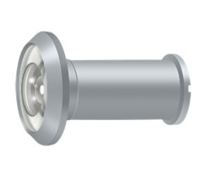 Deltana 55211-US26D-UL Solid Brass Door Viewer - UL Listed, Satin Chrome Finish