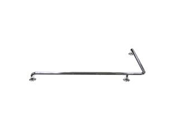 Deltana 88GBR4224 88 Series Solid Brass 42" x 24" L Shaped Right Grab Bar