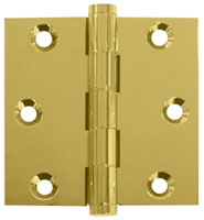 Deltana CSB33 3x3in Hinge-Full Mortise-Standard Weight-Plain Bearing-Brass Base-Lifetime Finish