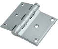 Deltana DHS3035 3x3.5in Hinge-Half Surface-Standard Weight-Plain Bearing-Brass Base
