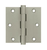 Deltana DSB35-R 3.5x3.5in Hinge-Full Mortise-Residential Weight-Plain Bearing-Brass Base
