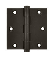 Deltana DSB35 US10RT - Rust 3.5x3.5in Hinge-Full Mortise-Standard Weight-Plain Bearing-Brass Base
