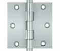 Deltana DSB35-R US26 Polished Chrome 3.5x3.5in Hinge-Full Mortise-Residential Weight-Plain Bearing-Brass Base