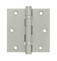 Deltana DSB35B US15 Satin Nickel 3.5x3.5in Hinge-Full Mortise-Standard Weight-Ball Bearing-Brass Base