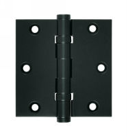 Deltana DSB35B US19 Paint Black 3.5x3.5in Hinge-Full Mortise-Standard Weight-Ball Bearing-Brass Base