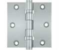 Deltana DSB35B US26 Polished Chrome 3.5x3.5in Hinge-Full Mortise-Standard Weight-Ball Bearing-Brass Base