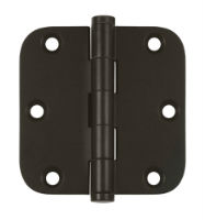 Deltana DSB35R5-R US10V White Bronze Medium 3.5x3.5in 5/8in Radius Hinge-Full Mortise-Residential Weight-Plain Bearing-Brass Base