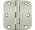 Deltana DSB35R5-R US14 Polished Nickel 3.5x3.5in 5/8in Radius Hinge-Full Mortise-Residential Weight-Plain Bearing-Brass Base