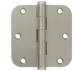 Deltana DSB35R5-R 3.5x3.5in 5/8in Radius Hinge-Full Mortise-Residential Weight-Plain Bearing-Brass Base