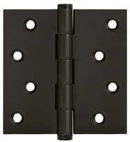 Deltana DSB4-RZ 4x4in Hinge-Full Mortise-Residential Weight-Plain Bearing-Brass Base
