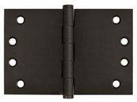 Deltana DSB4060 4x6in Wide Throw Hinge-Full Mortise-Standard Weight-Plain Bearing-Brass Base