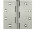 Deltana DSB45 - US14 Polished Nickel 4.5x4.5in Hinge-Full Mortise-Standard Weight-Plain Bearing-Brass Base