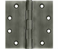 Deltana DSB45 - US15A Antique Nickel 4.5x4.5in Hinge-Full Mortise-Standard Weight-Plain Bearing-Brass Base