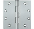 Deltana DSB45 - US26 Polished Chrome 4.5x4.5in Hinge-Full Mortise-Standard Weight-Plain Bearing-Brass Base