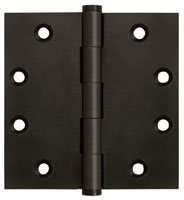 Deltana DSB45 - US10B Oil Rubbed Bronze 4.5x4.5in Hinge-Full Mortise-Standard Weight-Plain Bearing-Brass Base - Pair