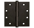 Deltana DSB45 - US10B Oil Rubbed Bronze 4.5x4.5in Hinge-Full Mortise-Standard Weight-Plain Bearing-Brass Base - Pair