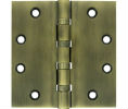 Deltana DSB45B US5 Antique Brass 4.5x4.5in Hinge-Full Mortise-Standard Weight-Ball Bearing-Brass Base