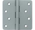 Deltana DSB4R4-RZ US26D Satin Chrome 4x4in 1/4in Radius Hinge-Full Mortise-Residential Weight-Plain Bearing-Brass Base