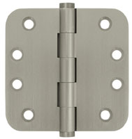 Deltana DSB4R5-R 4x4in 5/8in Radius Hinge-Full Mortise-Residential Weight-Plain Bearing-Brass Base