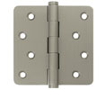 Deltana DSB4R4-RZ 4x4in 1/4in Radius Hinge-Full Mortise-Residential Weight-Plain Bearing-Brass Base