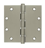 Deltana DSB55B US15 - Satin Nickel 5x5in Hinge-Full Mortise-Standard Weight-Ball Bearing-Brass Base