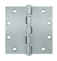 Deltana DSB55B US26 - Polished Chrome 5x5in Hinge-Full Mortise-Standard Weight-Ball Bearing-Brass Base