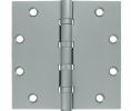 Deltana DSB55B US26D - Satin Chrome 5x5in Hinge-Full Mortise-Standard Weight-Ball Bearing-Brass Base